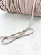 Beige Knit Trim Spaghetti Straps Hollow Tube Tubular Trim 1/4 inch width x 10 yards ATN01187